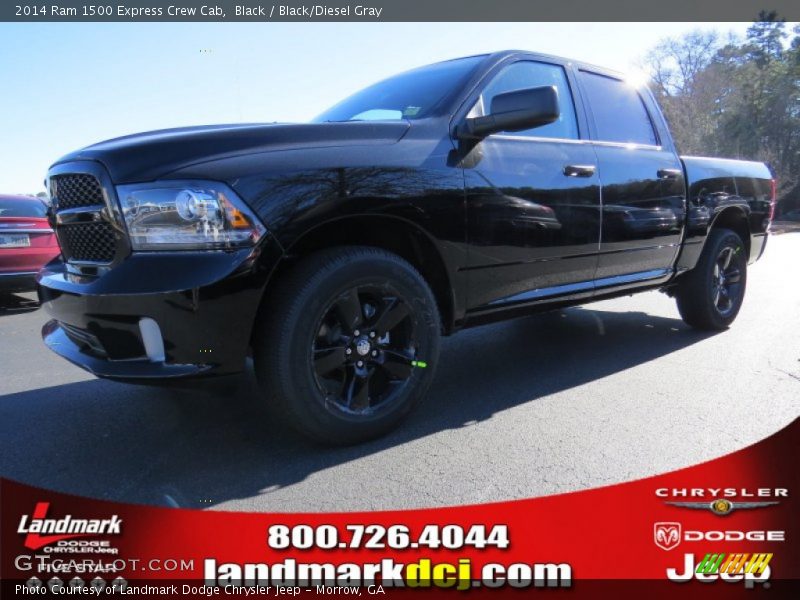 Black / Black/Diesel Gray 2014 Ram 1500 Express Crew Cab