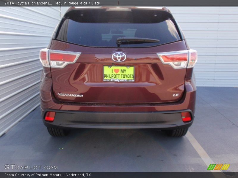 Moulin Rouge Mica / Black 2014 Toyota Highlander LE