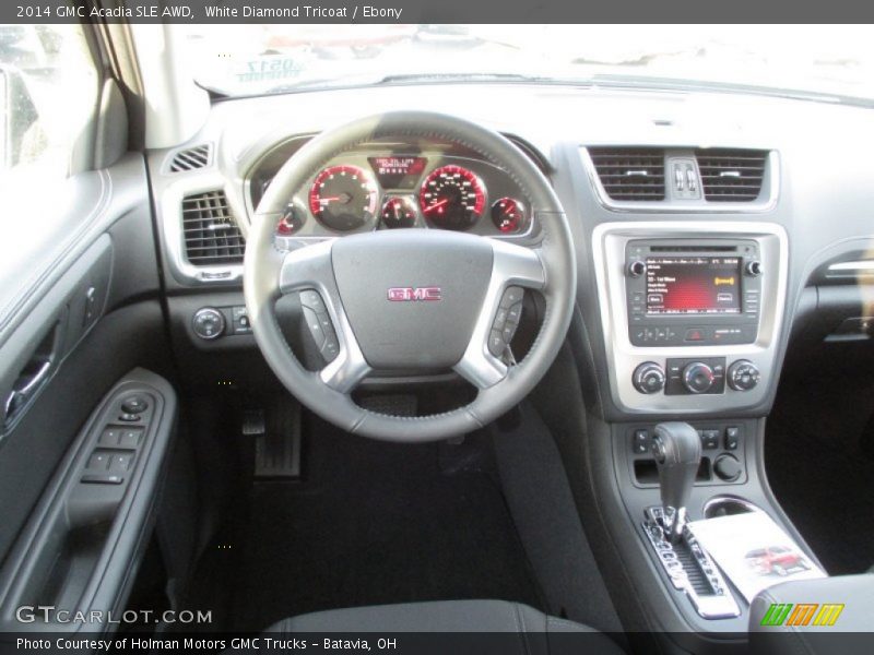 White Diamond Tricoat / Ebony 2014 GMC Acadia SLE AWD
