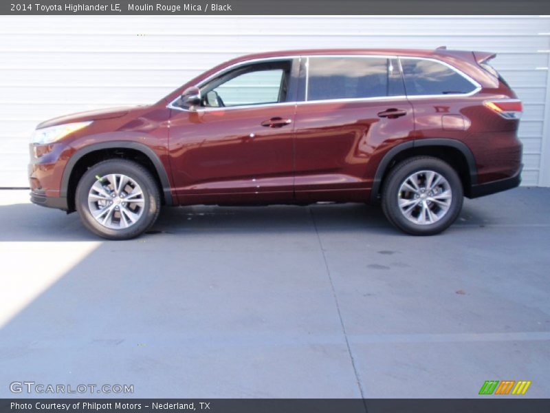 Moulin Rouge Mica / Black 2014 Toyota Highlander LE