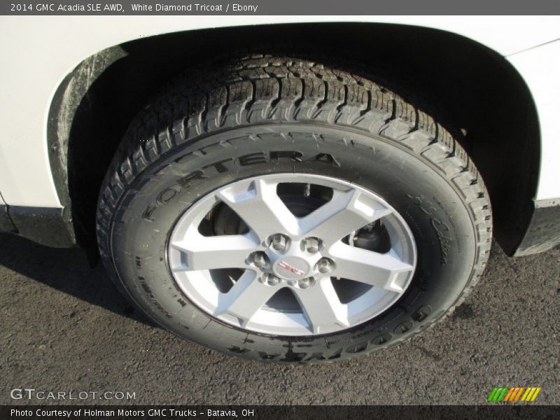White Diamond Tricoat / Ebony 2014 GMC Acadia SLE AWD