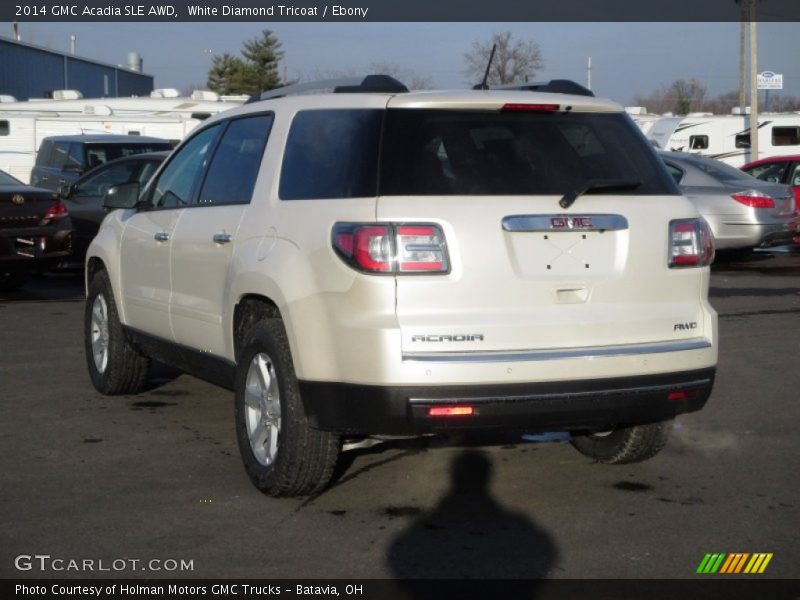 White Diamond Tricoat / Ebony 2014 GMC Acadia SLE AWD