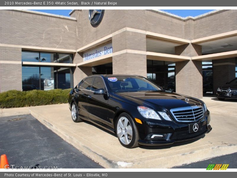 Black / Natural Beige 2010 Mercedes-Benz E 350 4Matic Sedan