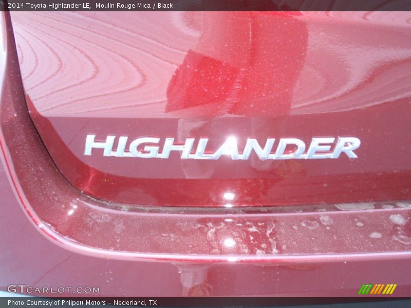 Moulin Rouge Mica / Black 2014 Toyota Highlander LE