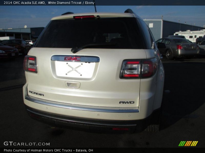 White Diamond Tricoat / Ebony 2014 GMC Acadia SLE AWD