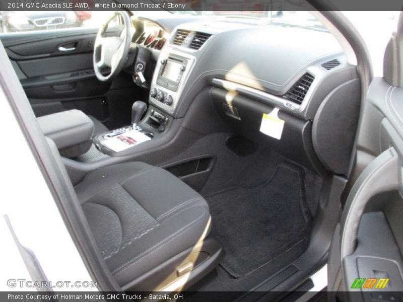 White Diamond Tricoat / Ebony 2014 GMC Acadia SLE AWD
