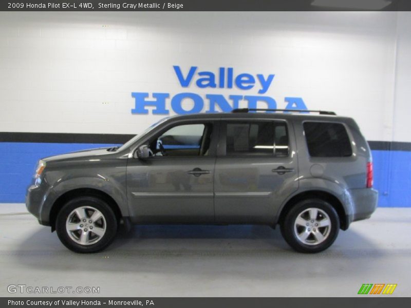 Sterling Gray Metallic / Beige 2009 Honda Pilot EX-L 4WD
