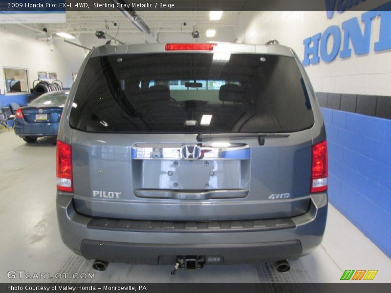 Sterling Gray Metallic / Beige 2009 Honda Pilot EX-L 4WD