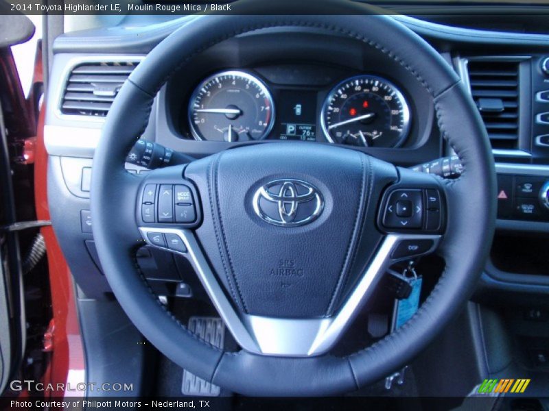 Moulin Rouge Mica / Black 2014 Toyota Highlander LE
