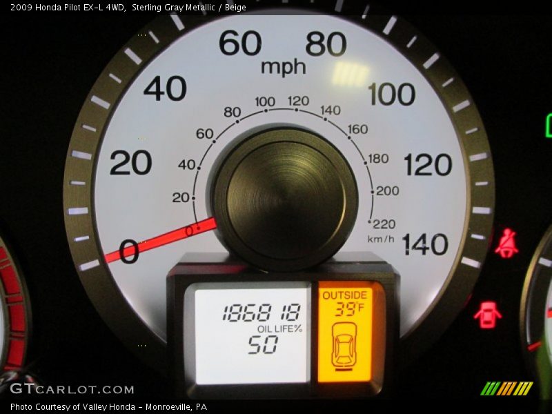 Sterling Gray Metallic / Beige 2009 Honda Pilot EX-L 4WD