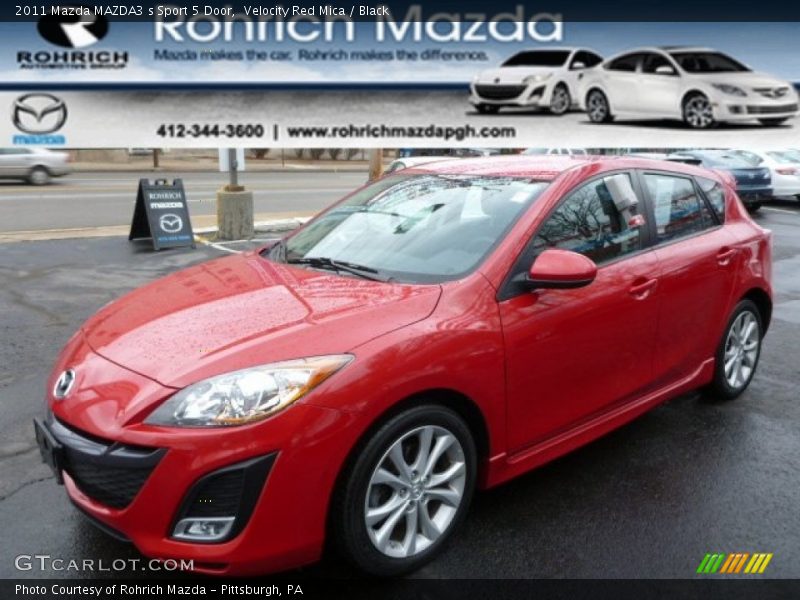 Velocity Red Mica / Black 2011 Mazda MAZDA3 s Sport 5 Door