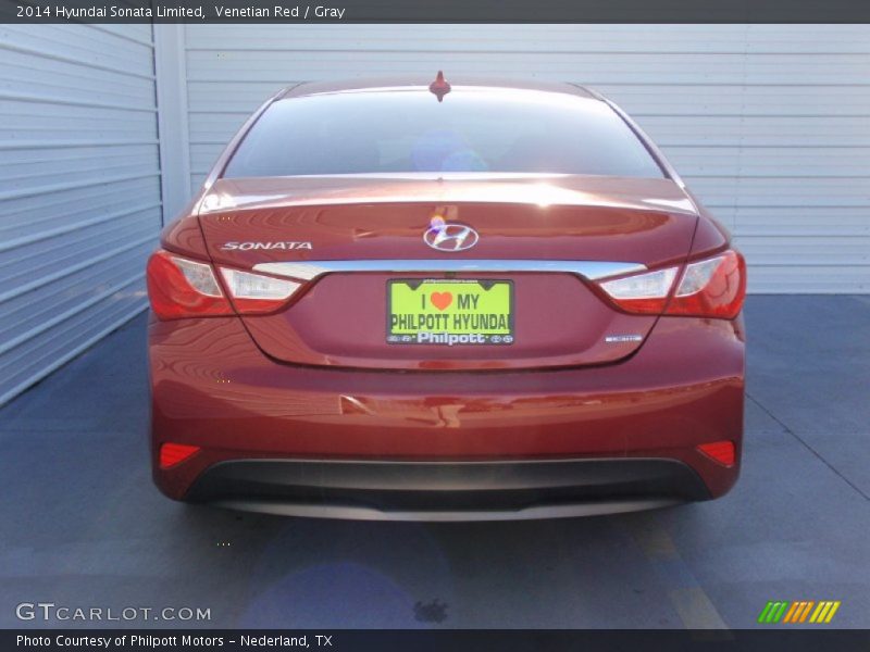 Venetian Red / Gray 2014 Hyundai Sonata Limited