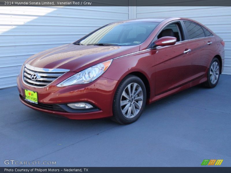 Venetian Red / Gray 2014 Hyundai Sonata Limited