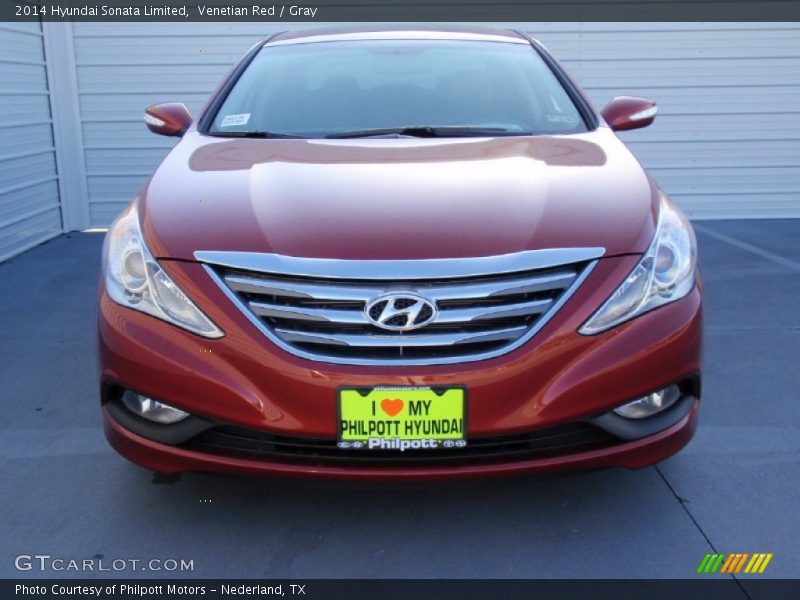 Venetian Red / Gray 2014 Hyundai Sonata Limited