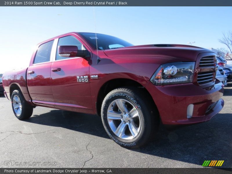 Deep Cherry Red Crystal Pearl / Black 2014 Ram 1500 Sport Crew Cab