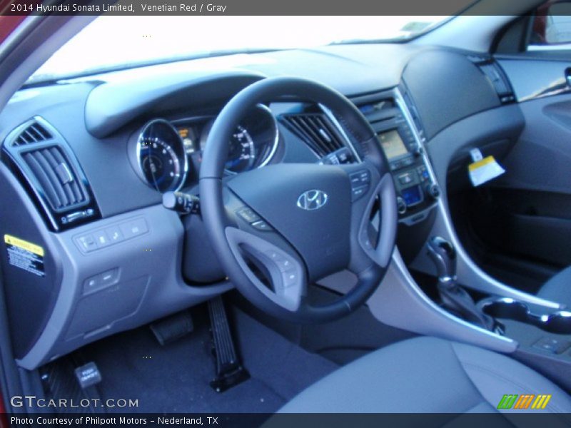 Venetian Red / Gray 2014 Hyundai Sonata Limited