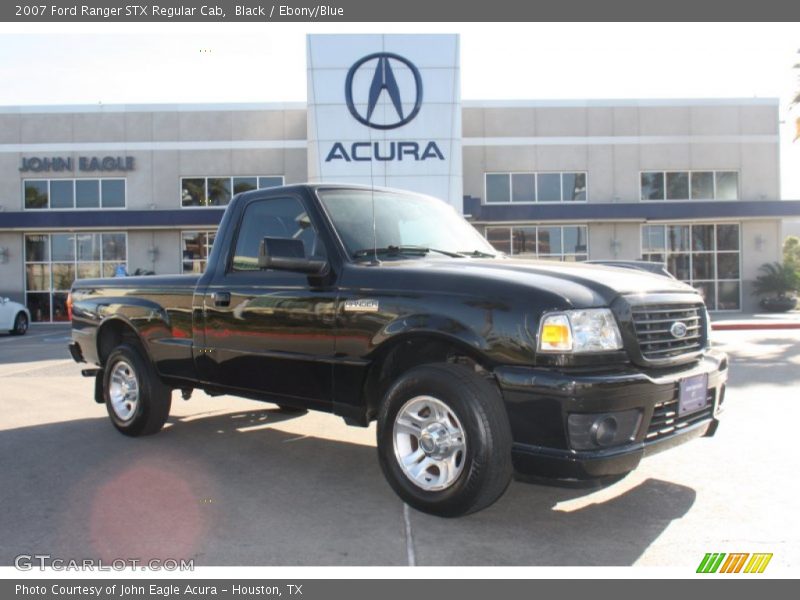 Black / Ebony/Blue 2007 Ford Ranger STX Regular Cab