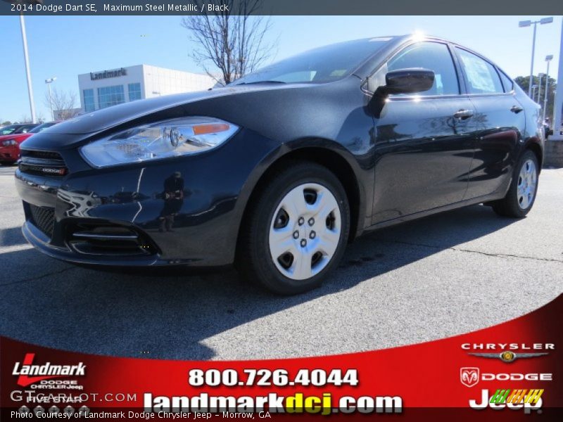 Maximum Steel Metallic / Black 2014 Dodge Dart SE