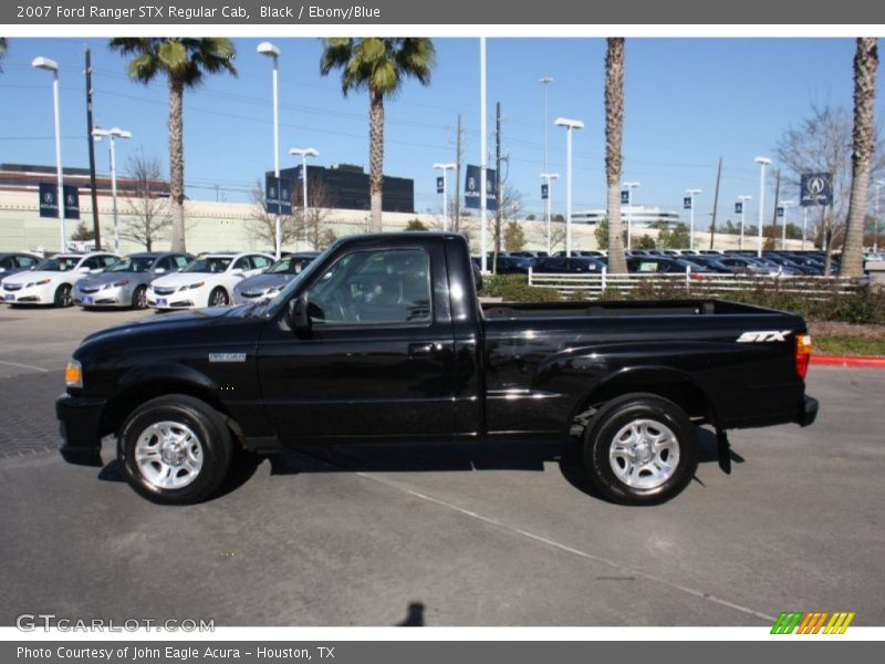 Black / Ebony/Blue 2007 Ford Ranger STX Regular Cab