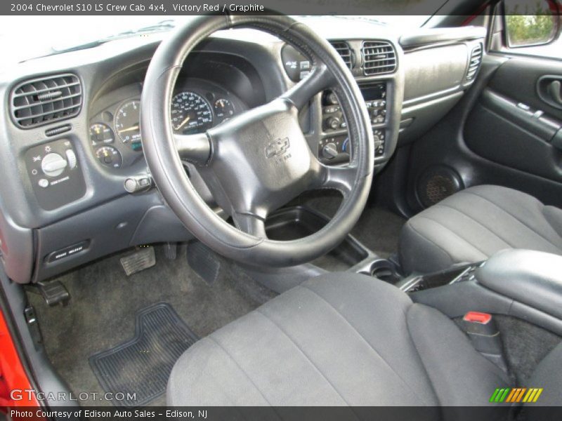 Victory Red / Graphite 2004 Chevrolet S10 LS Crew Cab 4x4
