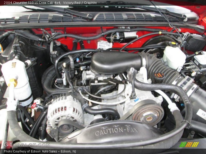 Victory Red / Graphite 2004 Chevrolet S10 LS Crew Cab 4x4