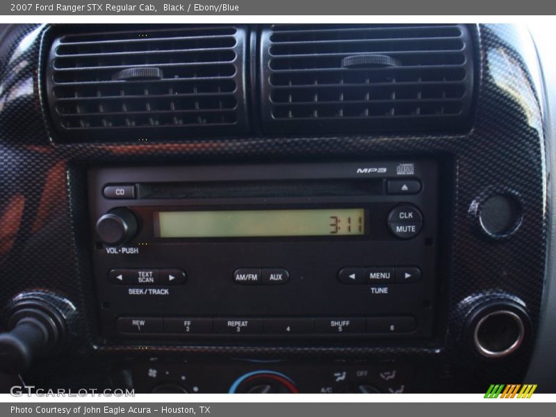 Black / Ebony/Blue 2007 Ford Ranger STX Regular Cab