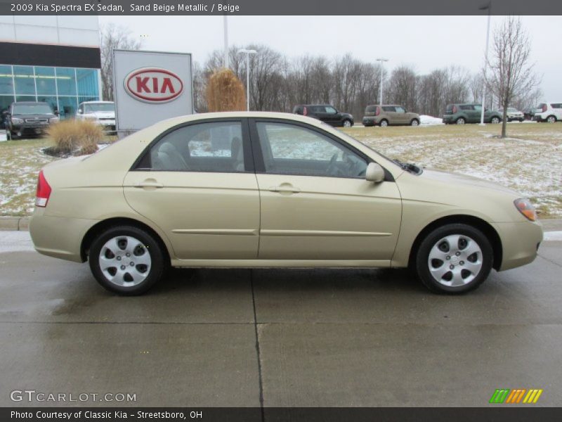 Sand Beige Metallic / Beige 2009 Kia Spectra EX Sedan