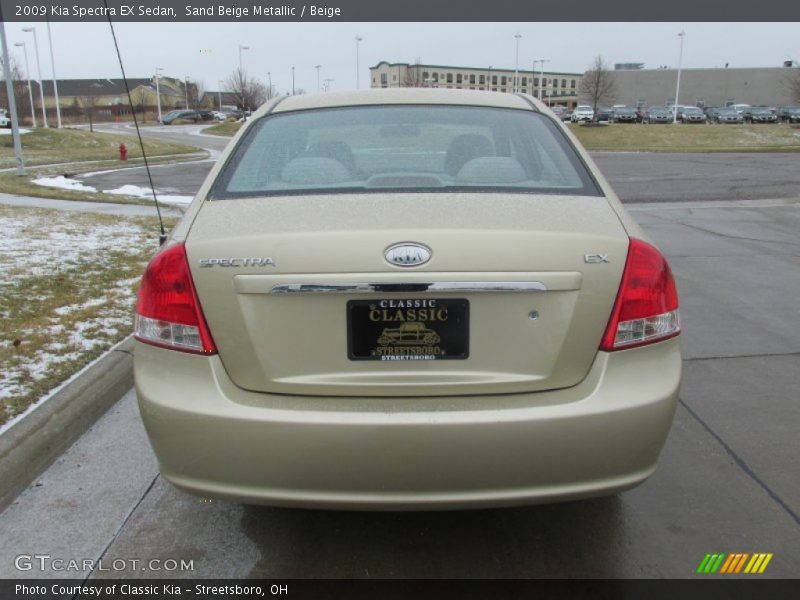 Sand Beige Metallic / Beige 2009 Kia Spectra EX Sedan