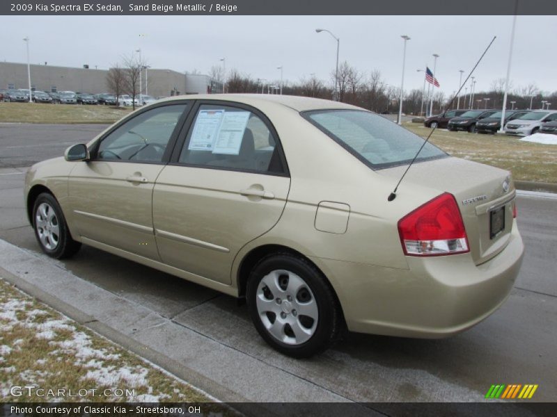 Sand Beige Metallic / Beige 2009 Kia Spectra EX Sedan