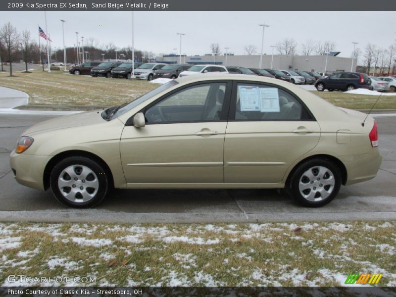 Sand Beige Metallic / Beige 2009 Kia Spectra EX Sedan