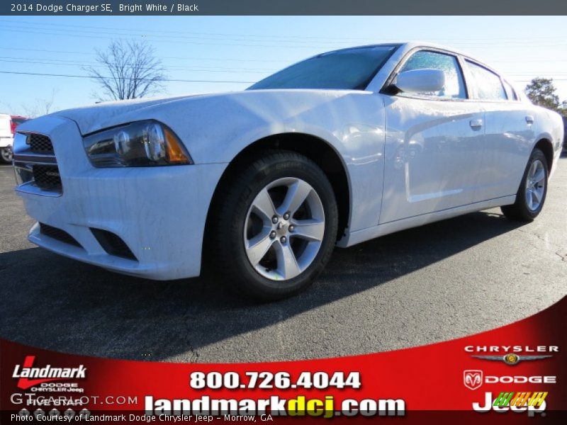 Bright White / Black 2014 Dodge Charger SE