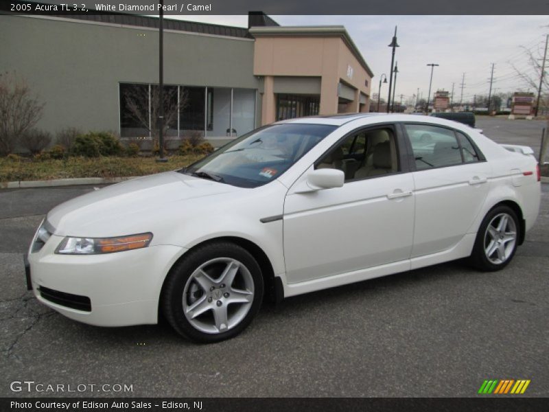 White Diamond Pearl / Camel 2005 Acura TL 3.2
