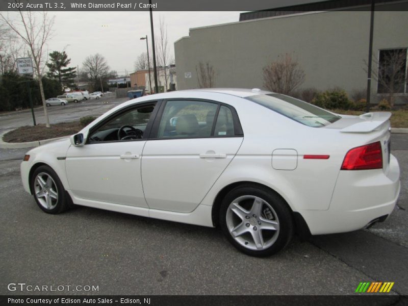 White Diamond Pearl / Camel 2005 Acura TL 3.2