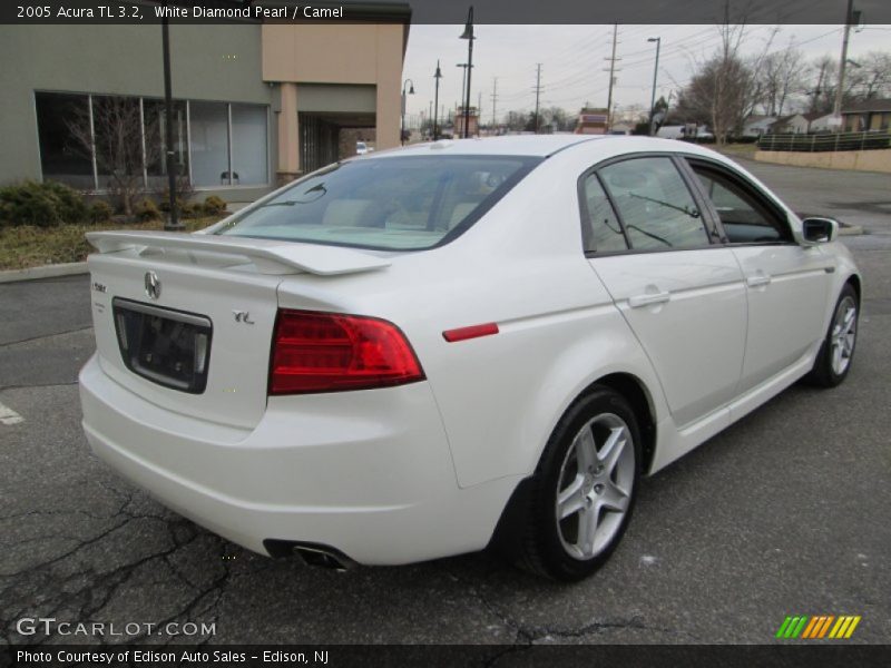 White Diamond Pearl / Camel 2005 Acura TL 3.2