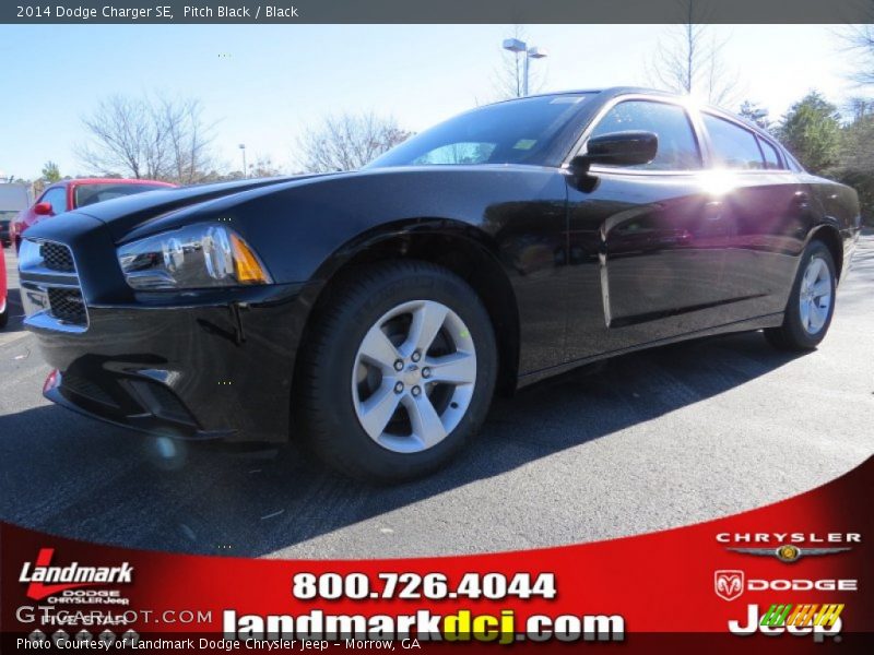 Pitch Black / Black 2014 Dodge Charger SE