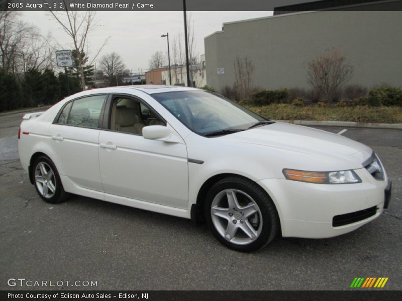 White Diamond Pearl / Camel 2005 Acura TL 3.2