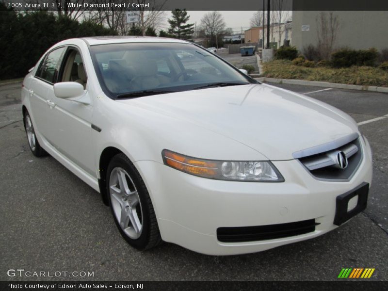 White Diamond Pearl / Camel 2005 Acura TL 3.2