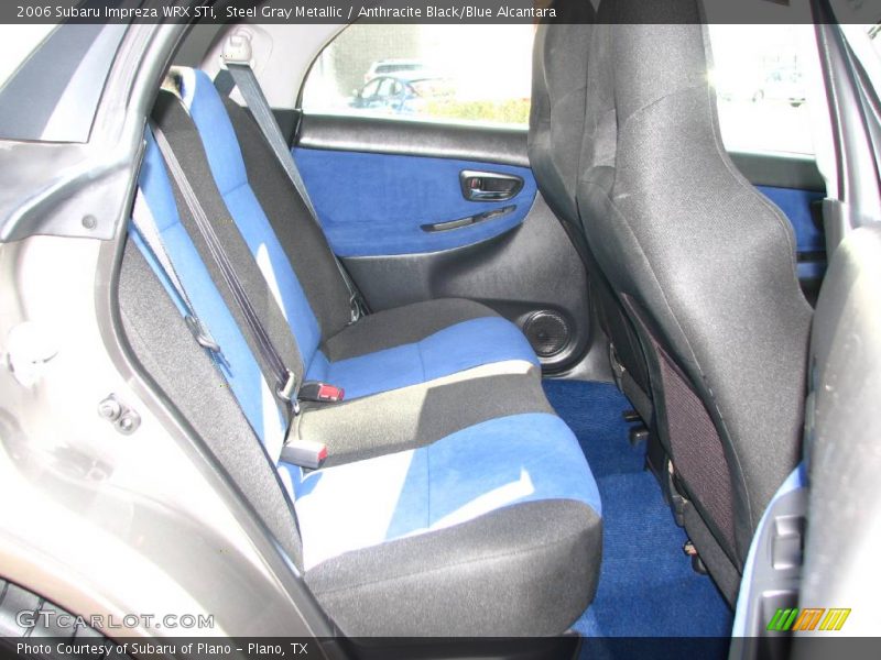 Steel Gray Metallic / Anthracite Black/Blue Alcantara 2006 Subaru Impreza WRX STi