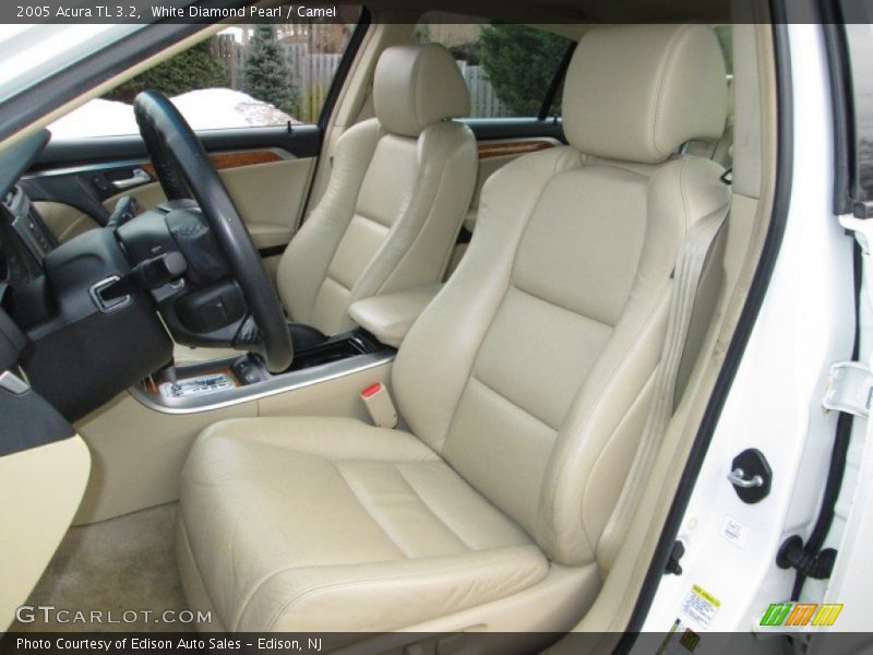 White Diamond Pearl / Camel 2005 Acura TL 3.2