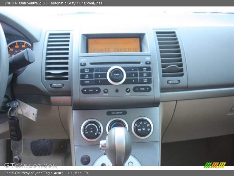 Magnetic Gray / Charcoal/Steel 2008 Nissan Sentra 2.0 S