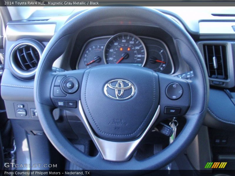 Magnetic Gray Metallic / Black 2014 Toyota RAV4 XLE