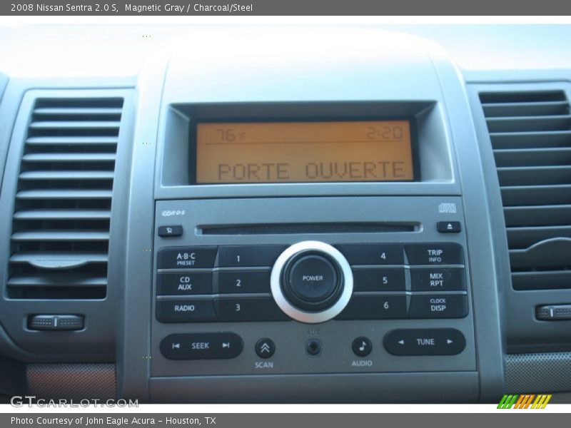 Magnetic Gray / Charcoal/Steel 2008 Nissan Sentra 2.0 S