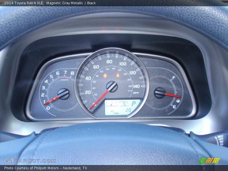 Magnetic Gray Metallic / Black 2014 Toyota RAV4 XLE