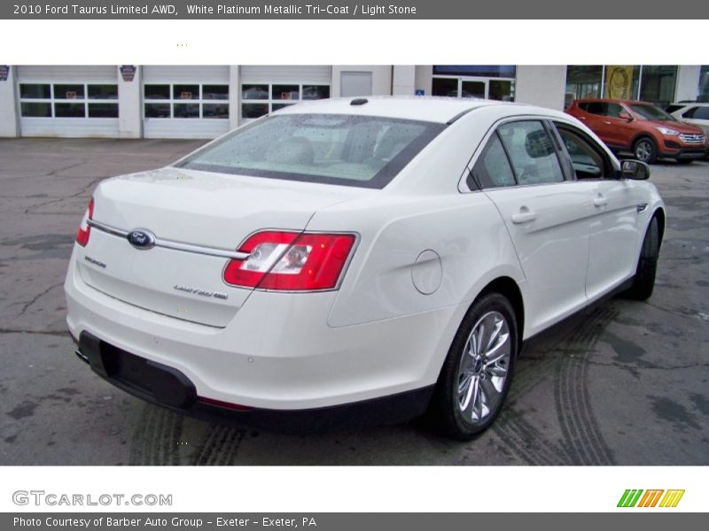 White Platinum Metallic Tri-Coat / Light Stone 2010 Ford Taurus Limited AWD