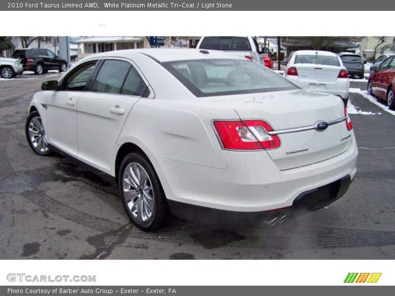 White Platinum Metallic Tri-Coat / Light Stone 2010 Ford Taurus Limited AWD