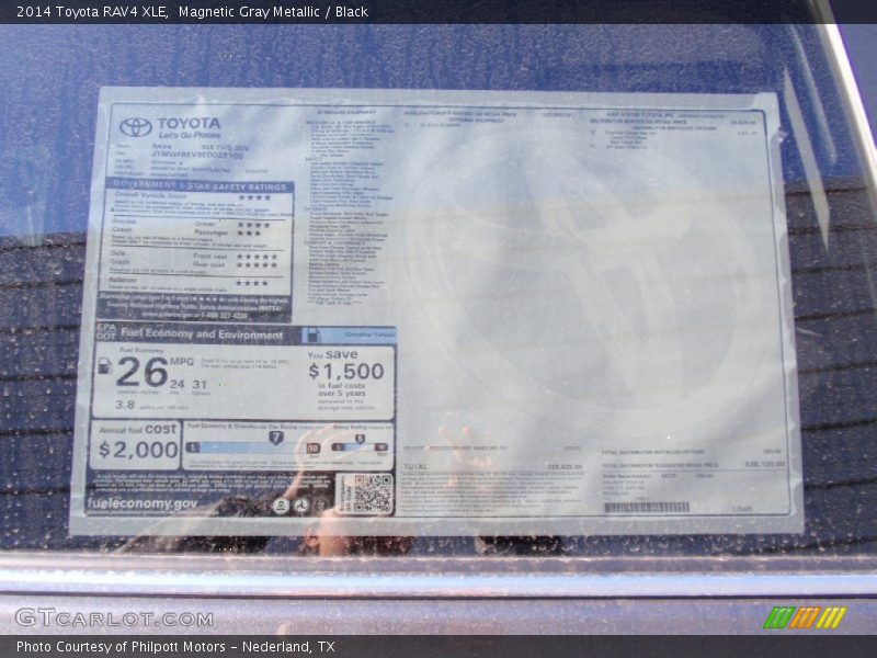 Magnetic Gray Metallic / Black 2014 Toyota RAV4 XLE