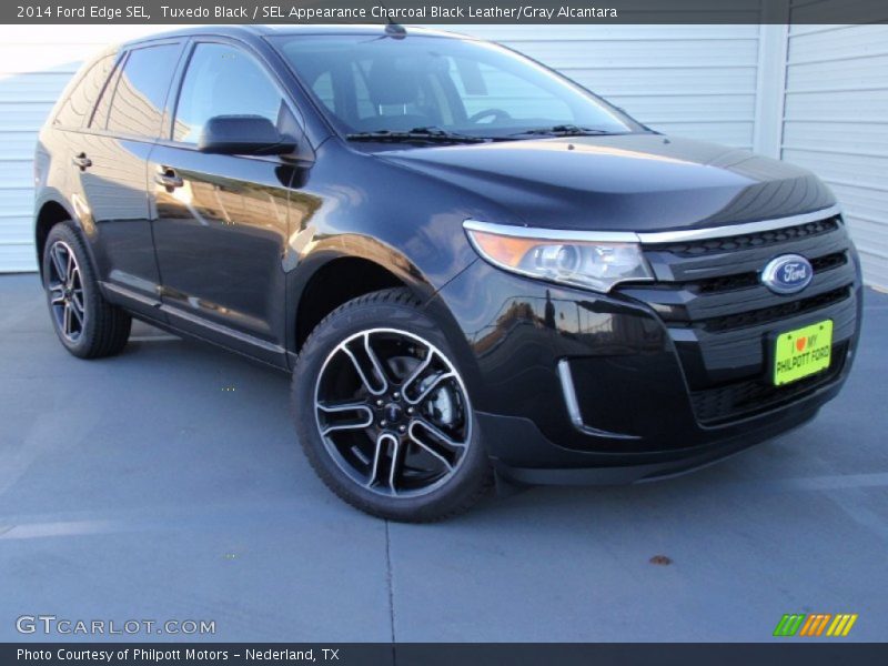 Tuxedo Black / SEL Appearance Charcoal Black Leather/Gray Alcantara 2014 Ford Edge SEL
