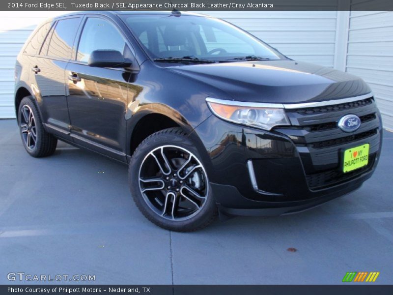 Tuxedo Black / SEL Appearance Charcoal Black Leather/Gray Alcantara 2014 Ford Edge SEL