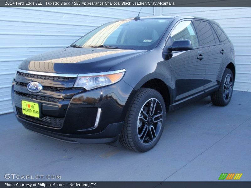Tuxedo Black / SEL Appearance Charcoal Black Leather/Gray Alcantara 2014 Ford Edge SEL
