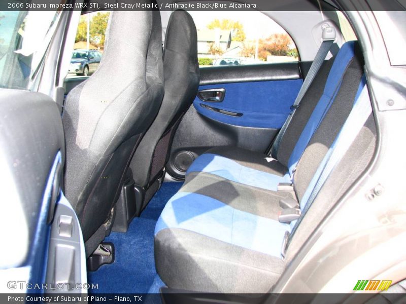 Steel Gray Metallic / Anthracite Black/Blue Alcantara 2006 Subaru Impreza WRX STi